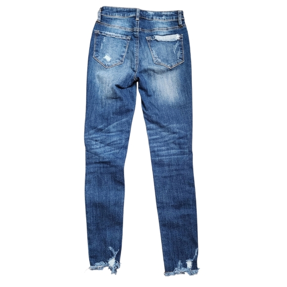 Tricot Distressed Blue Denim Jeans - Picture 2 of 6